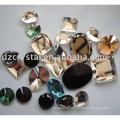 Flat Back Mirror Glass Beads